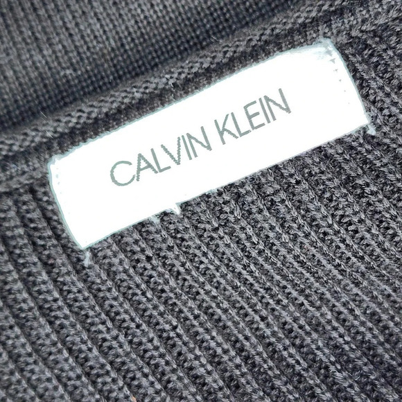 Calvin Klein Womens Crochet Ribbed Long Sleeve Sweater Button Accents Size 1X - Picture 12 of 12